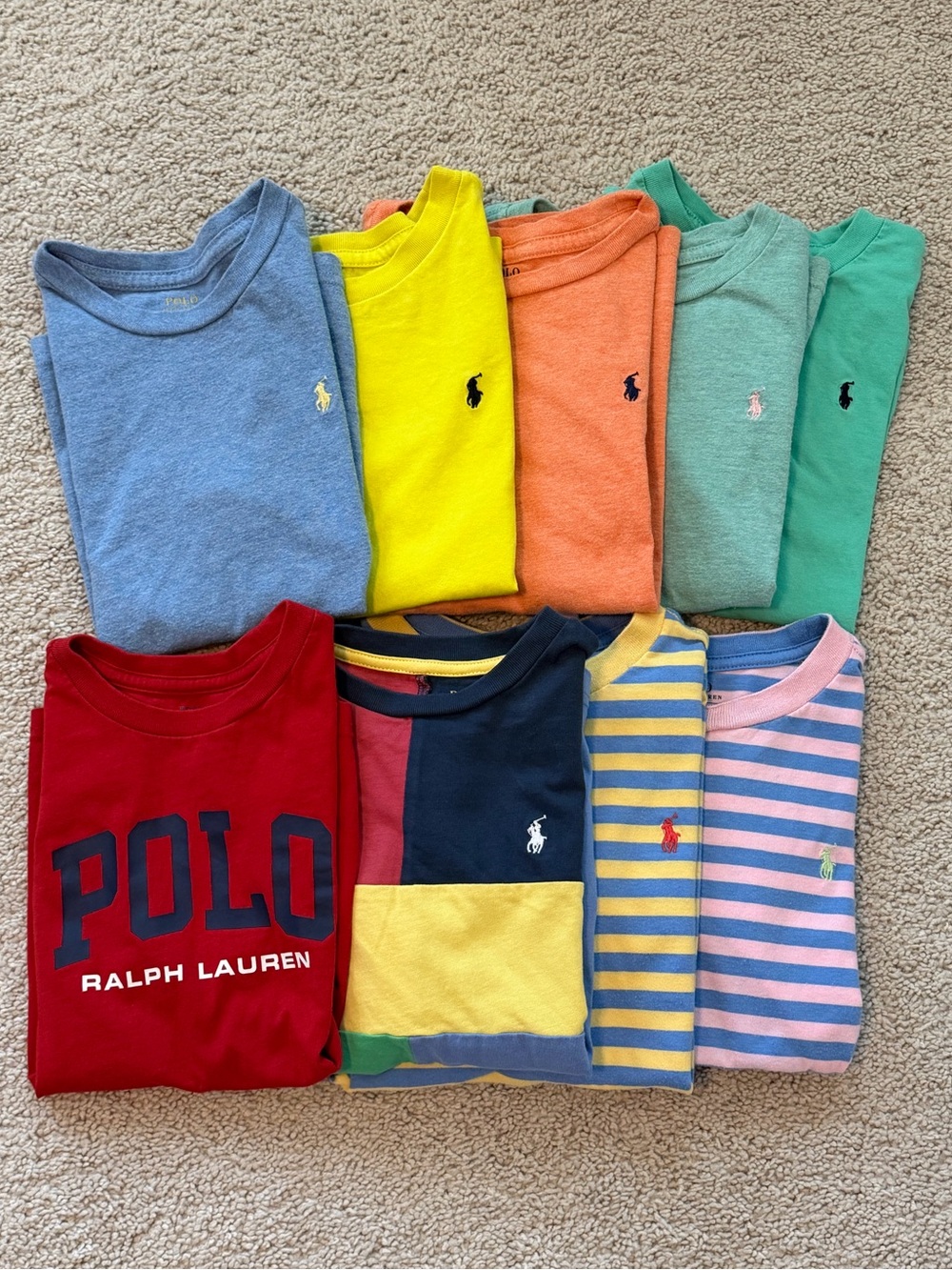 Bundle of 9 Boys Polo T-Shirts - GUC - Size 6 - Picture 2 of 2